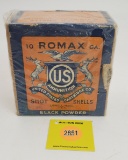 Romax 10G two piece box, Black powder shells, full