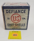 Defiance 12G two piece box, shot-shells partial