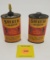 Lot of 2 Sheath polarized oil, both empty