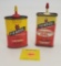 Lot of 2 Fiendoil,  sportsman oil full, other is empty