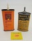 Lot of 2 Hoppe's Lubricating Oil, both empty