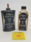 Lot of 2, JC Higgins Gun oil empty and Solvent full with paper label