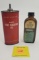 Lot of 2 Wards fine machine oil empty, Glass bottle Western Field gun cleaning solvent paper label e