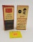 Lot of 2 Sears gun cleaning solvent paper label empty and nitro powder paper label partial