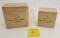 Lot of 2, 28G and 12G one piece boxes, loaded paper shot shells dummies, full