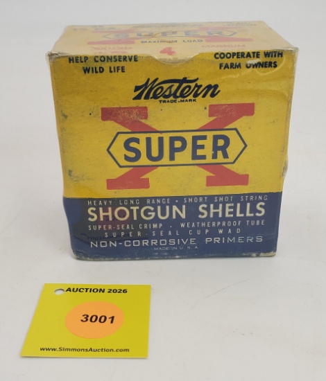Western 12G one piece box, Super X, heavy long rang shot, full