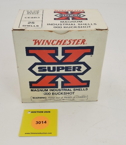 Winchester 000 Buckshot, one piece box, Super X, full