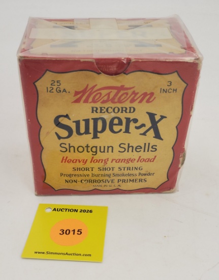 Western 12G one piece box, Super X, heavy long rang shot, full