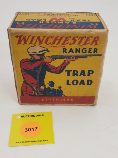 Winchester 12G one piece box, Ranger trap load, full