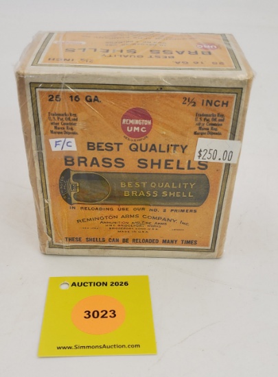 Remington 16G two piece box, Brass Shells, full