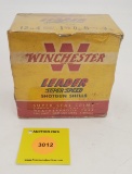 Winchester 12G one piece box, Leader Super Speed Shotgun shells, full