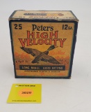 Peters 12G one piece box, High Velocity, full