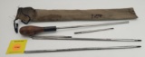 Winchester gun cleaning rods in canvas bag