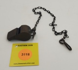 Raburn Kaneff (RK) brass bird whistle