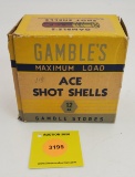 Gamble's 12G one piece box, Ace shot shells partial