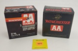 Lot of 2 Winchester 12G one piece boxes, Double AA super handicap, full
