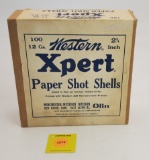 Western 12G two piece box, Xpert paper shot shells, partial