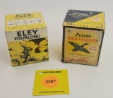 Lot of 2 Eley Fourlong and Peters both 410G and one piece boxes, both full