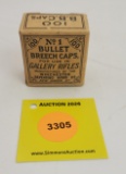 Winchester one piece box, No 1 Bullet Breech Caps full