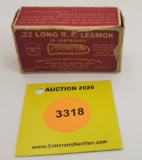 Remington 22 longe one piece box, R.F. Lesmok full