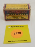 Winchester 22 long one piece box, clay pigeon super speed, full