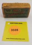 Winchester 22cal two piece box, smokeless target cartridges, partial