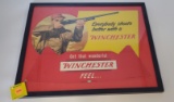 Everybody shoots better with a Winchester cardboard advertisement