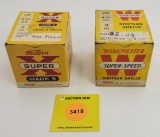 Lot of 2 Western 410G one piece box Super X partial, Winchester 410G one piece box Super-Speed full