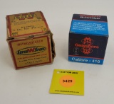 Lot of 2 Gamebore 410G one piece box full, Wichester 410G one piece box Super Speed full