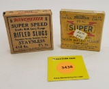 Lot of 2 Western 410G one piece box Super X full, Winchester 410G one piece boxrifled slugs full