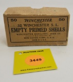 Winchester 32cal two piece box, empty primed shells, full