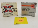 Lot of 2 Winchester and Wester 410G one piece box, Super-X, full