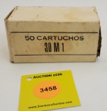 50 cartuchos 30 M 1, one piece box, full