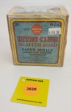 Remington 16G two piece box, Nitro Club scatter load paper shells, empty