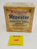 Winchester 12G two piece box, Repeater paper shots, empty