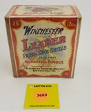 Winchester 12G two piece box, Leader papershot shells, empty