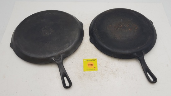 Griddle: Lot of 2: Griswold, Erie Pa, USA, No. 109, 202 F, Griswold is in the small logo (1). Griswo