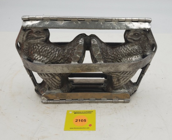 Chocolate Mold: Alumunium, Double Turkey, 6" tall x 10" wide