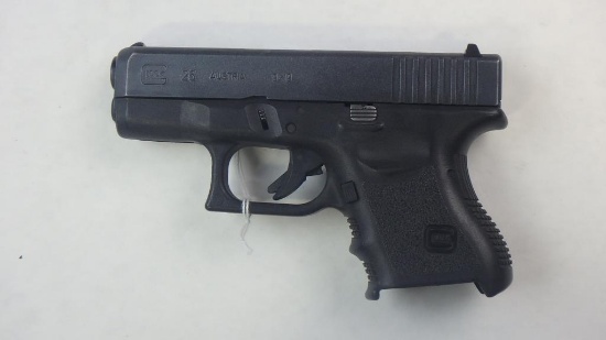 GLOCK 26 PISTOL 9MM SN: MSX554 NO MAG,