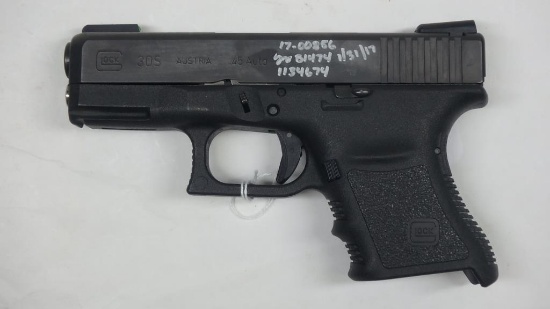GLOCK 30S PISTOL 45 SN: WUX130 NO MAG, SF FRAME,