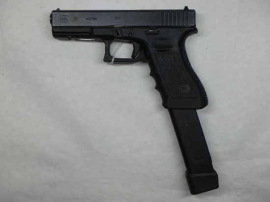GLOCK 31 PISTOL 357 SN: FAK329US W/ MAG, AVERAGE