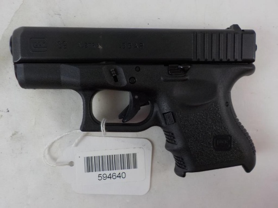 GLOCK 39 PISTOL 45 GAP SN: HCH792 NO MAG,