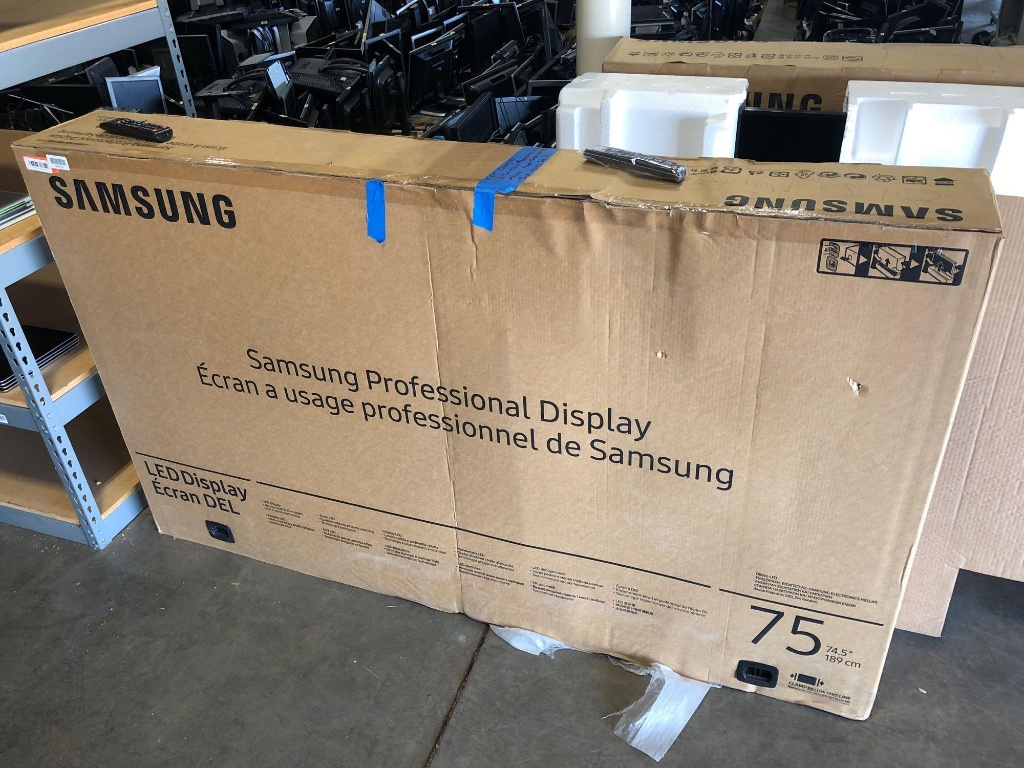 Samsung DM75E 75" flat screen TV