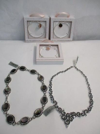 (5pc) Silverplate Jewelry