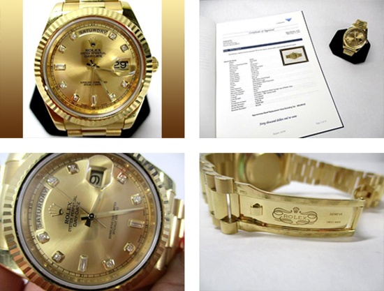 Men's 18k Yellow Gold Day-Date Rolex Watch