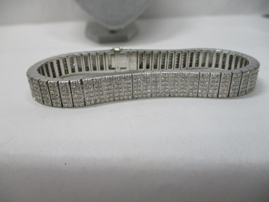 14k WG Mens Diamond Bracelet (47.8g)
