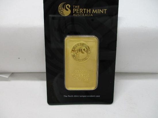 1oz 999 Fine Gold Ingot, Perth Mint Australia