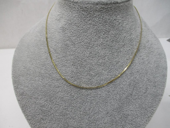14k YG Serepentine Necklace 16in 2.8g