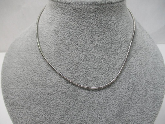 14k WG Snake Necklace 16in 10.7g