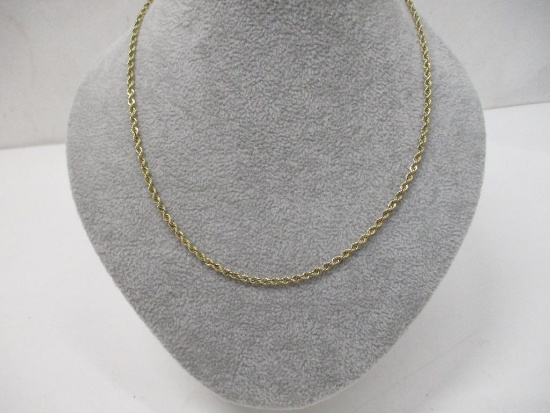 14k YG Rope Chain 19in 12g